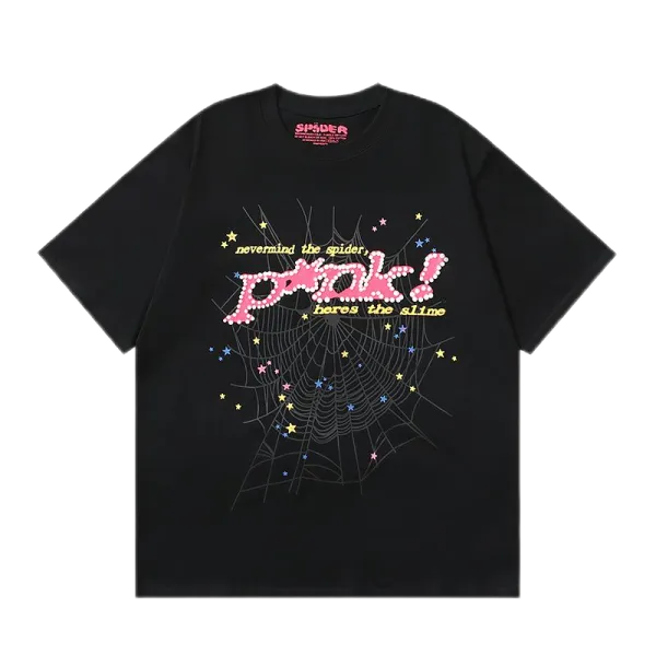 SSENSE x Spider Web Graphic Black T-Shirt - 11