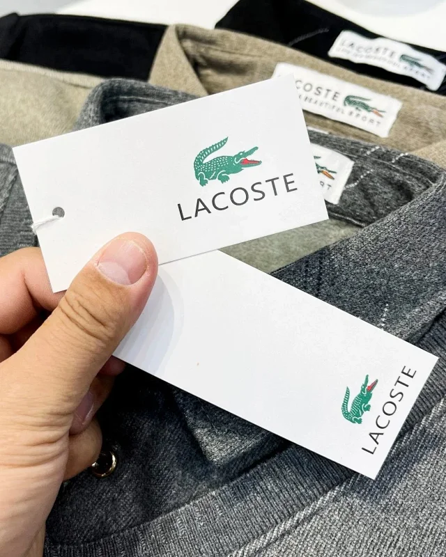 Lacoste Hoodies & Sweatshirts Faux Two-Piece Collared Sweatshirt with V-Neck Overlay product detail image 8