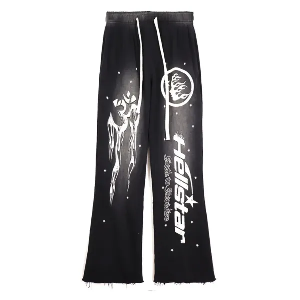 Hellstar Road to Paradise Black Graphic Sweatpants - 1