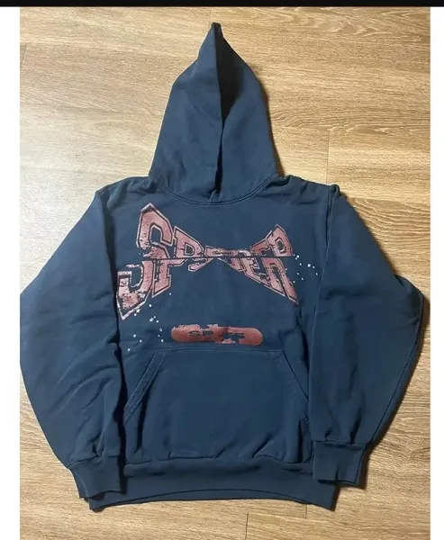 Spider Web Graphic Hoodie Black - 8