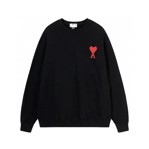 Comme des Garçons Play Heart Logo Black Sweater - 1
