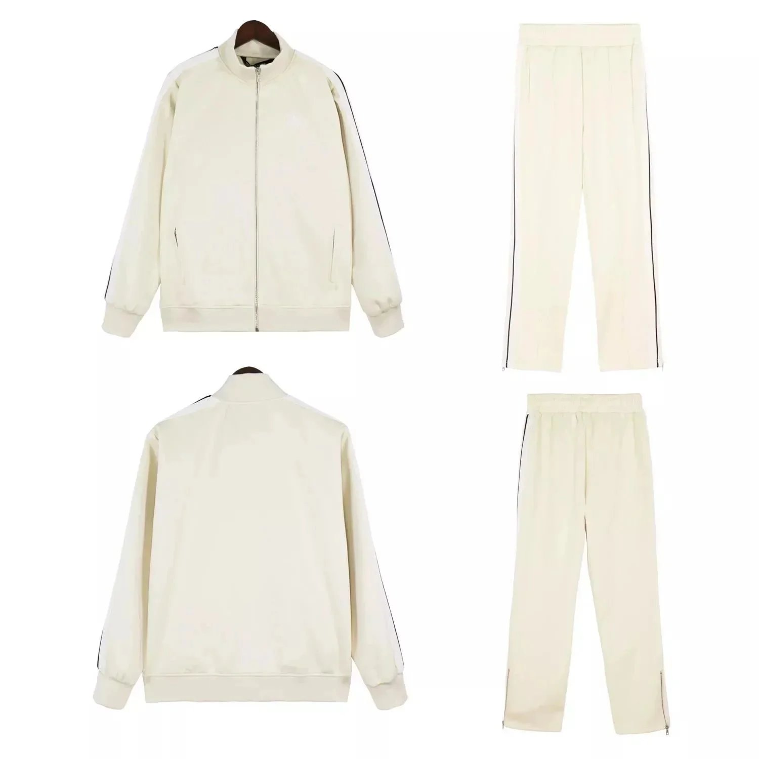 Design Track Suit Set Beige Tracksuit - 1