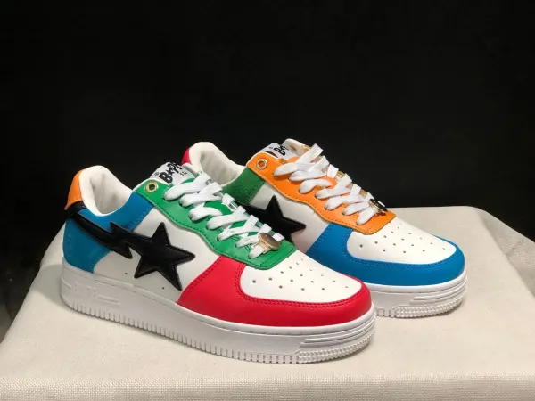 A Bathing Ape Bape Sta Color Block Multicolor Sneakers - 1