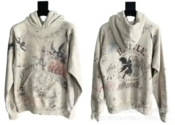 Supreme x Hellraiser Graphic Hoodie Beige - 1