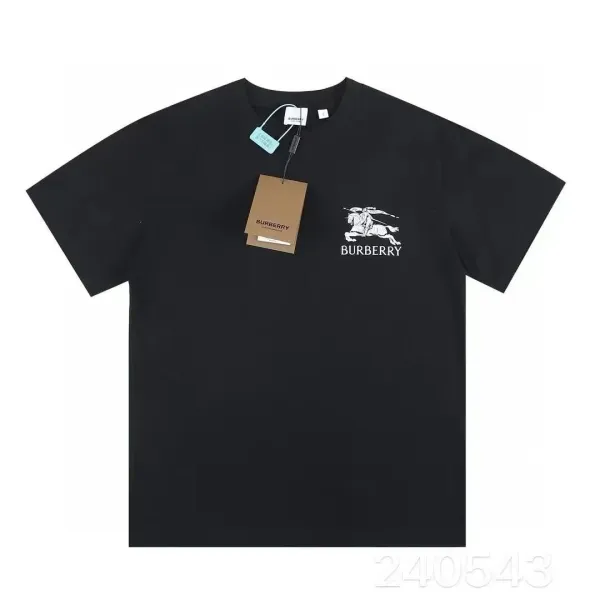 Burberry Equestrian Knight Logo Black T-Shirt - 1