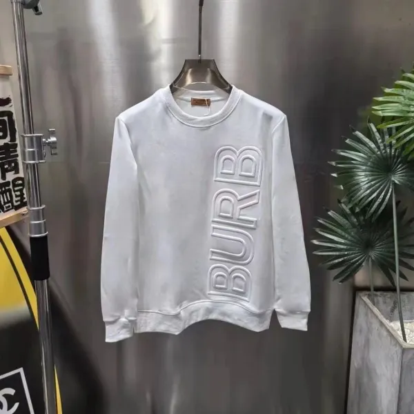 Burberry BURB Embossed Logo White Sweatshirt - 1
