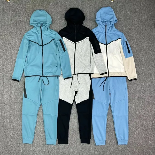 Nike Tech Fleece Gray Full-Zip Hoodie and Jogger Set - 8