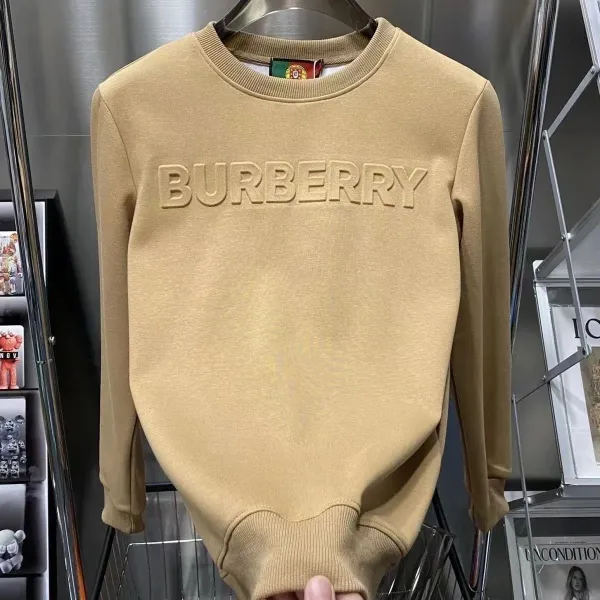Burberry Embossed Logo White Cotton Sweatshirt - 12