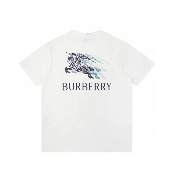 Burberry Embossed Logo White Cotton Sweatshirt - 5