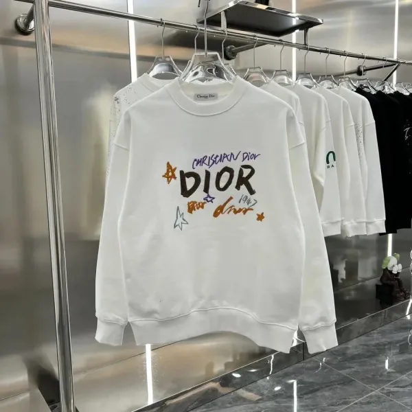 Dior Diorski Graphic Print White Hoodie - 1