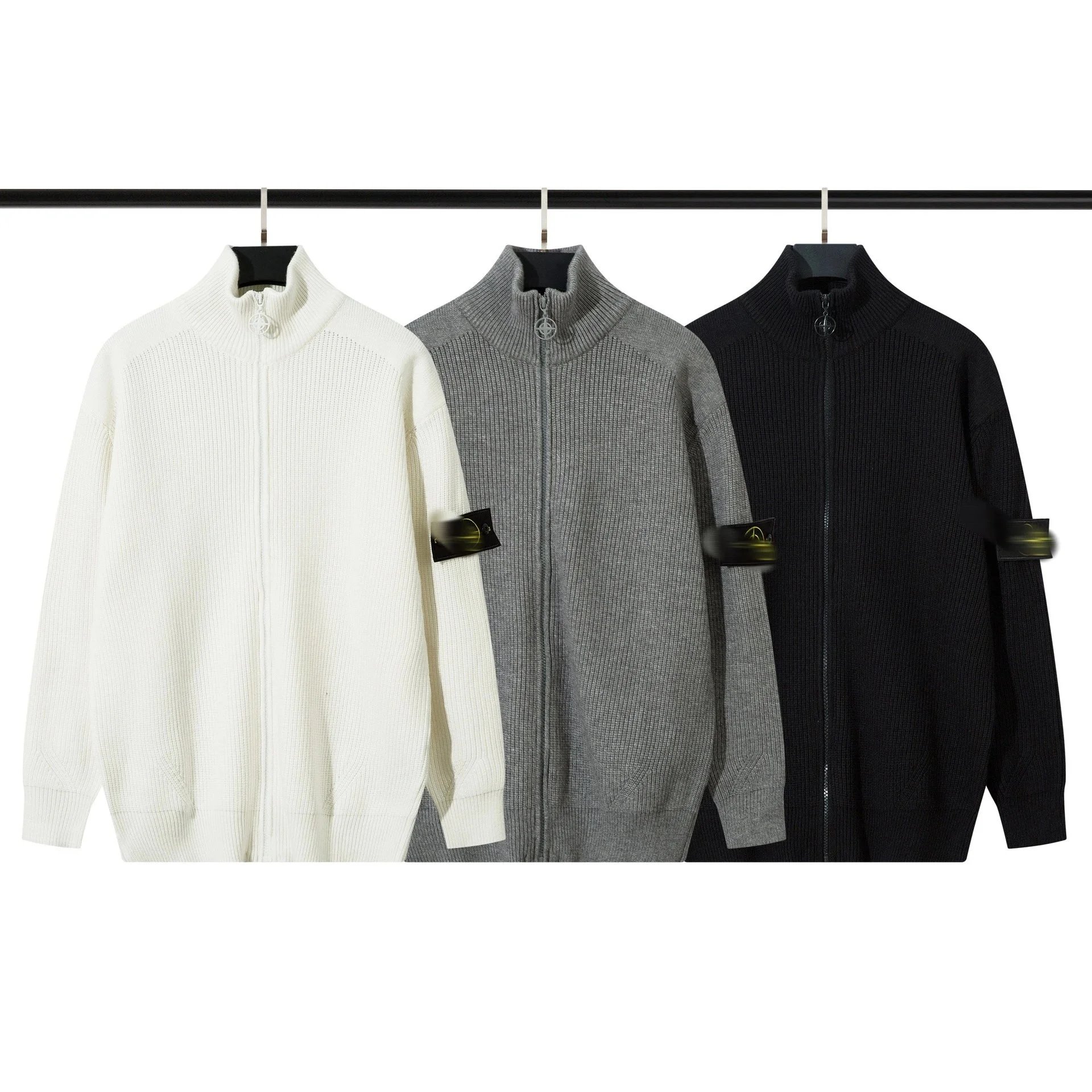 STONESLAND Ribbed Zip-Up Sweater [6 styles]
