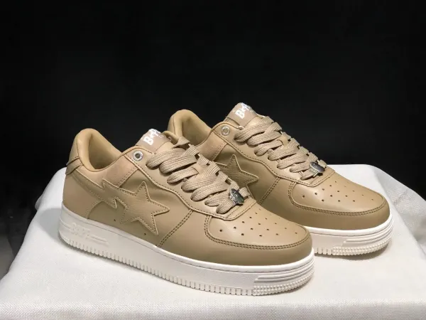 A Bathing Ape Bape Sta Low Beige Sneakers - 1
