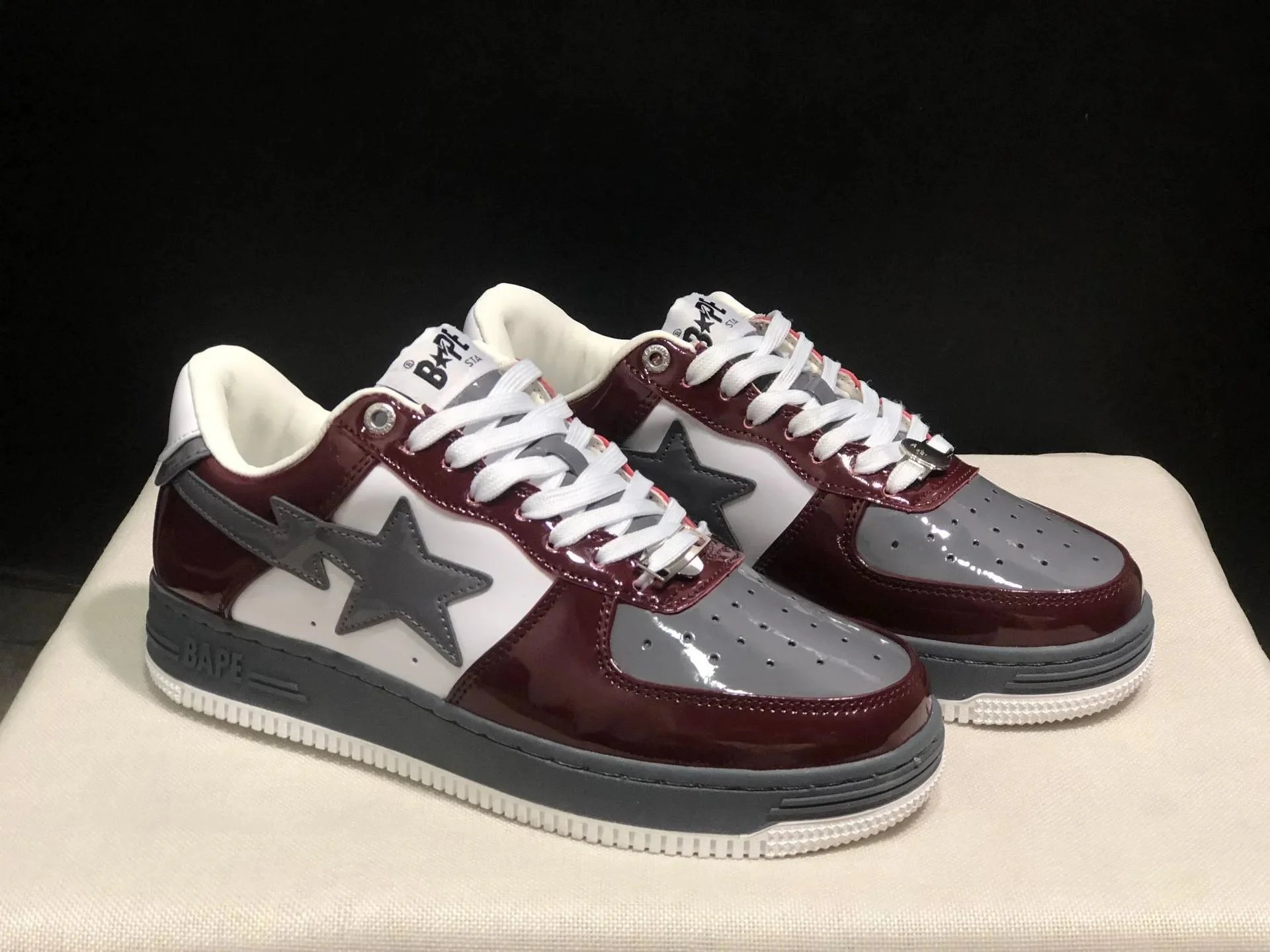 A Bathing Ape Bape Sta Low Blue Camo Star White Sneakers - 10