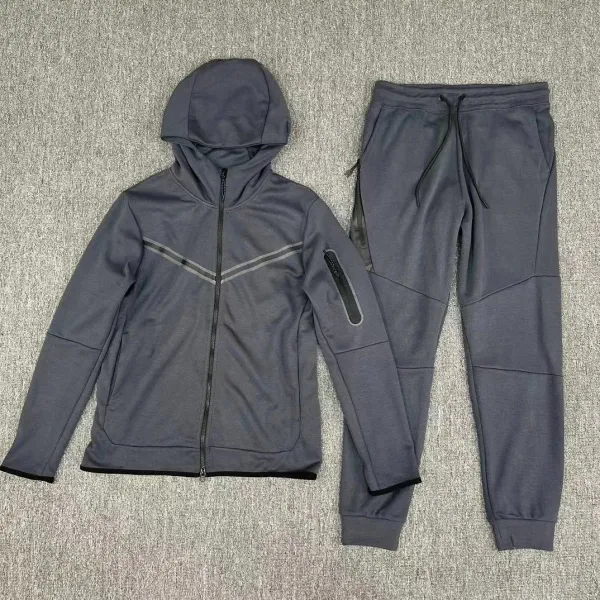 Nike Tech Fleece Gray Full-Zip Hoodie and Jogger Set - 11