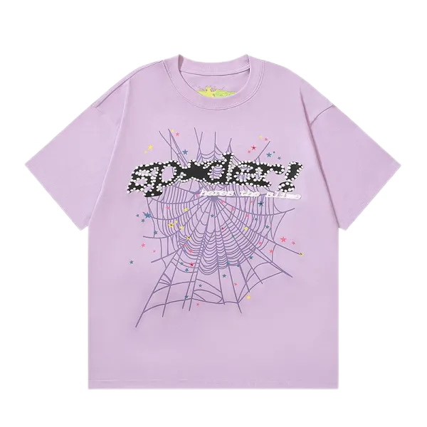 Spider! x Design Web Print Lavender T-Shirt - 1