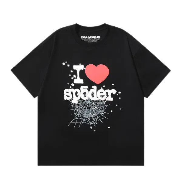 SSENSE x Spider Web Graphic Black T-Shirt - 7