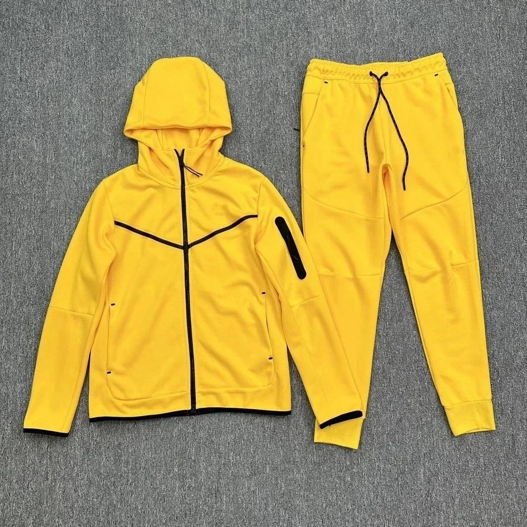 Nike Tech Fleece Yellow Tracksuit Set Yellow