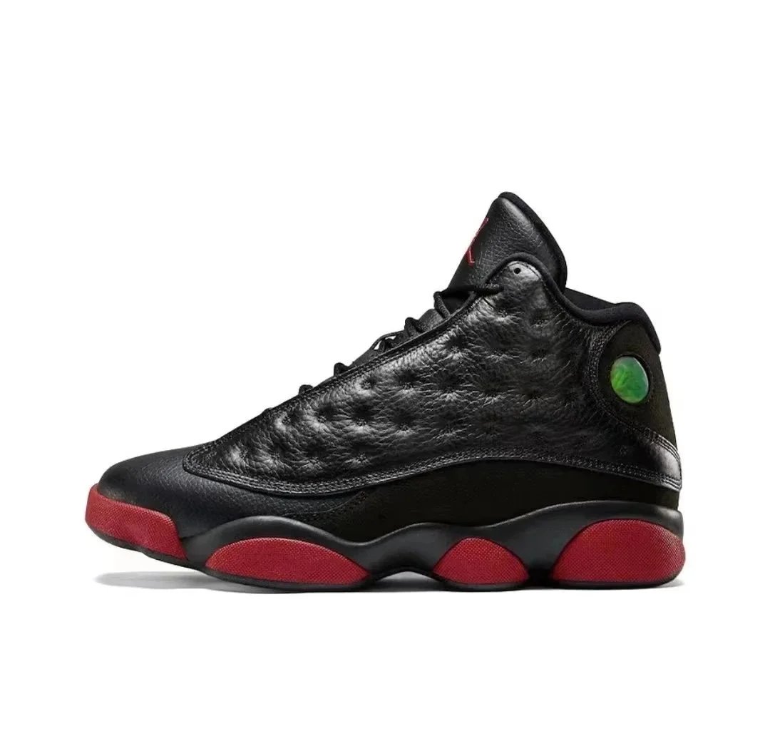 Unbranded High-top basketball sneakers — Black Leather Red