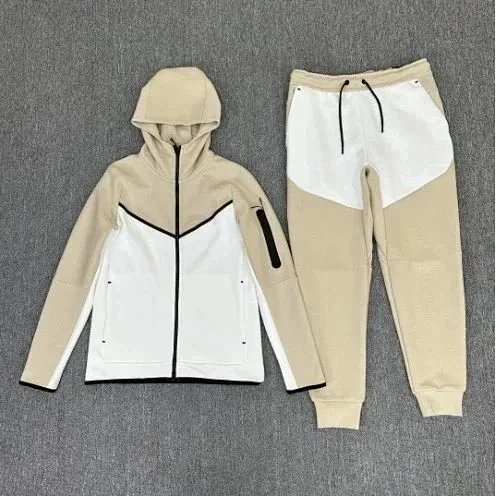 Nike Tech Fleece Hoodie and Joggers Beige and White Tracksuit product listing in Litbuy spreadsheet finds