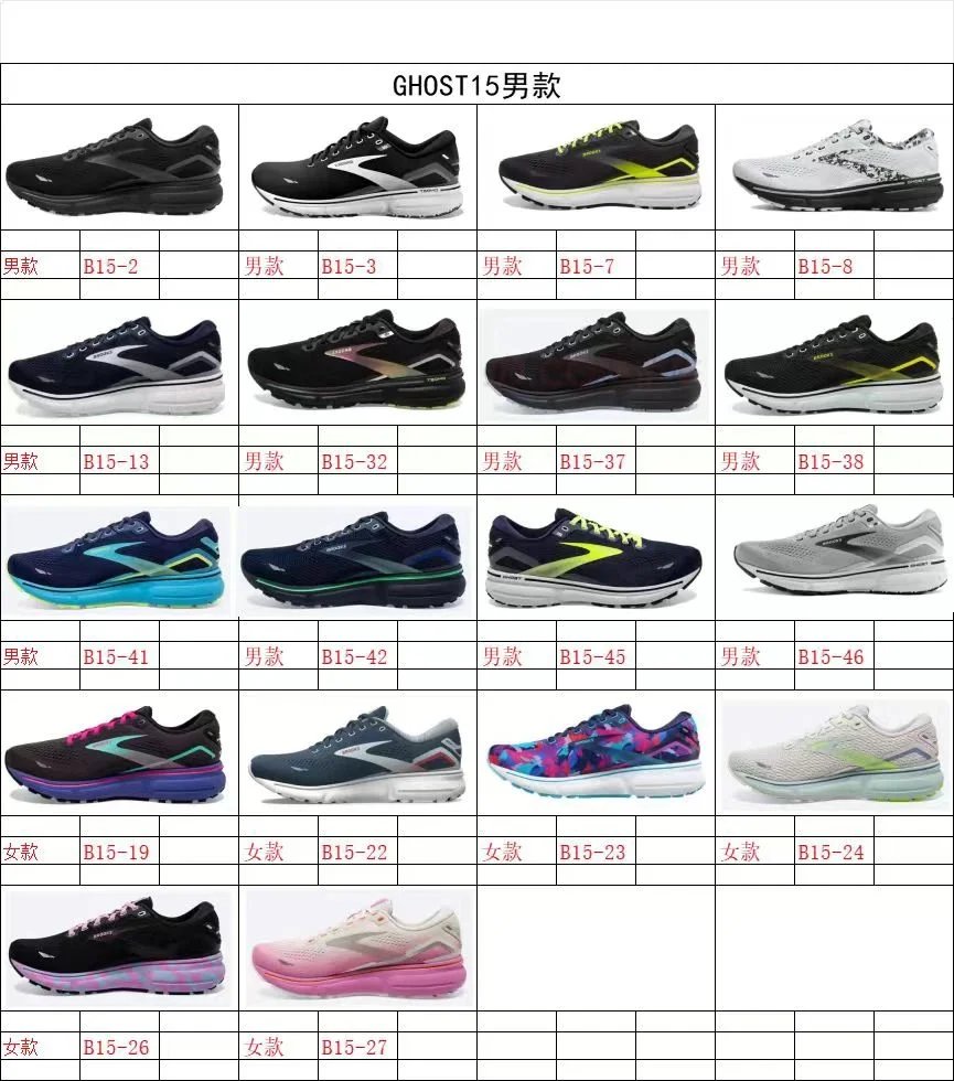 Brooks Ghost15 mesh breathable, non-slip, wear-resistant, ultra-light and highly elastic casual running shoes!