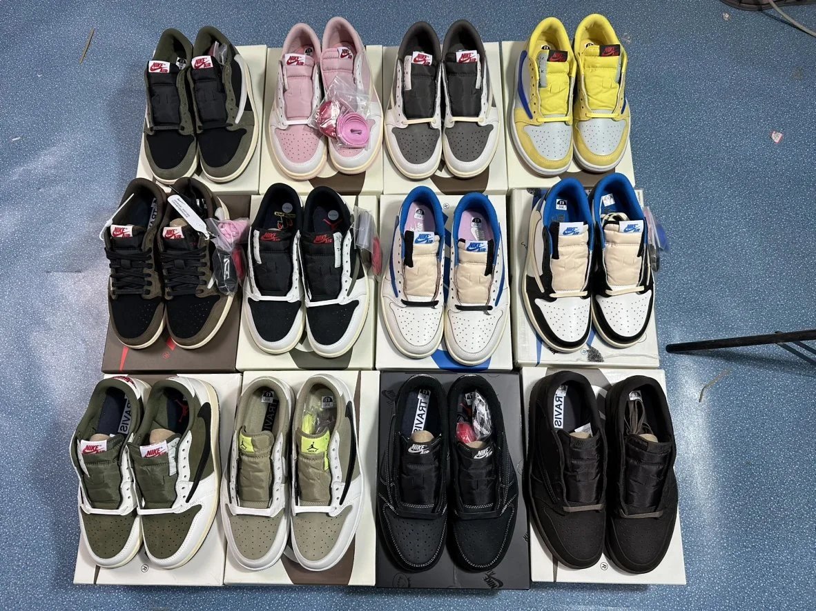 TS×AJ1 Low co-branded low-top retro casual sneakers, original leather, original craftsmanship, excellent version and high cost performance!
