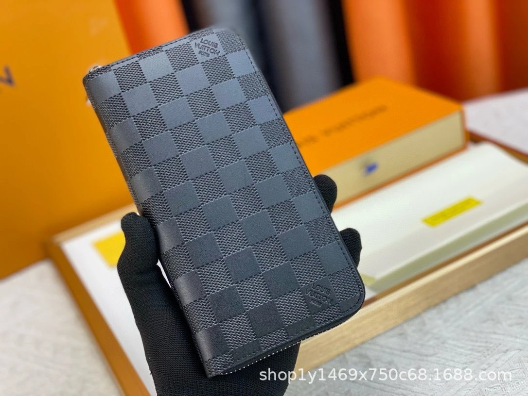 Louis Vuitton Damier Graphite Zippy Long Wallet Black