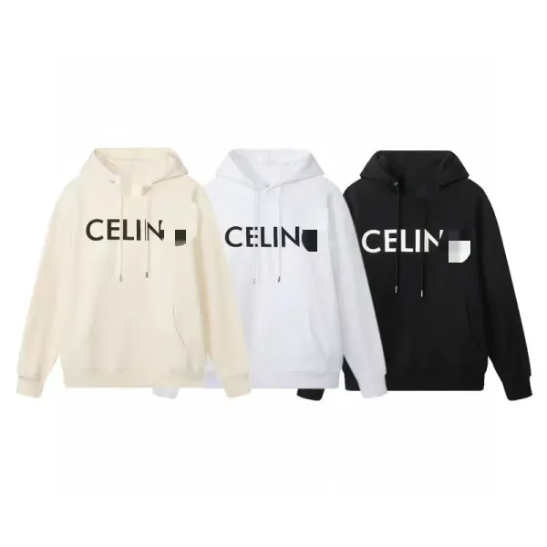 Celine Logo Hoodie White - 3