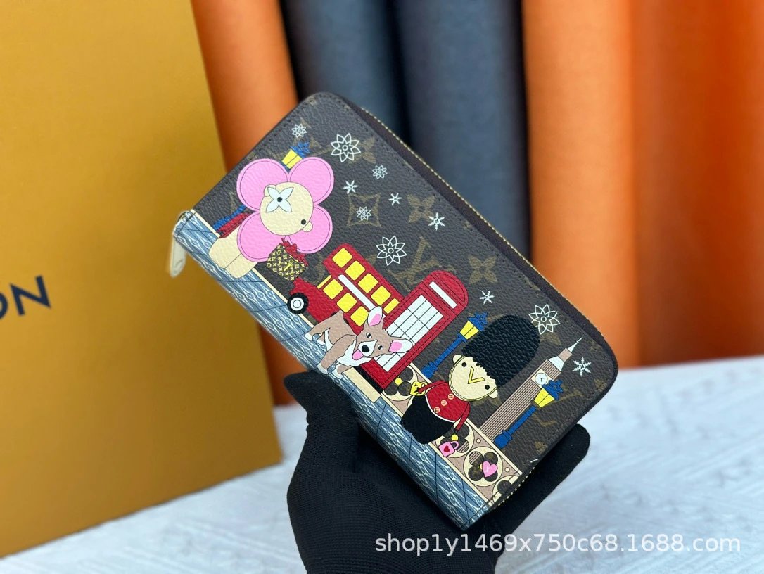 Louis Vuitton Monogram x Takashi Murakami Zip Around Wallet Multicolor Long Wallet