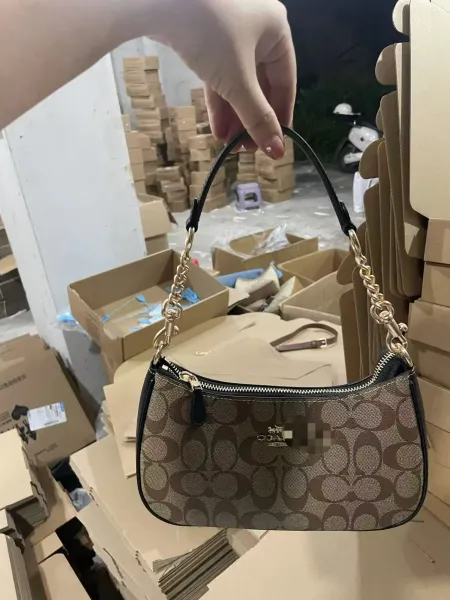 Coach Hobo Bag Beige Signature Canvas Shoulder Bag - 12