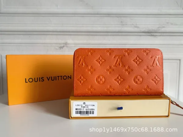 Louis Vuitton Monogram Empreinte Orange Long Wallet - 1