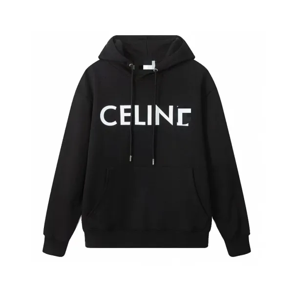 Celine Logo Hoodie White - 5