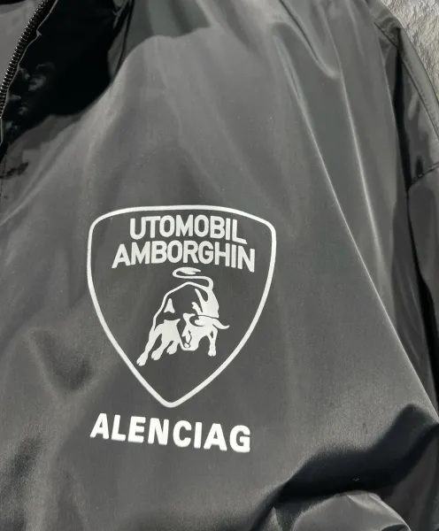 Design Lamborghini Shield Logo Windbreaker Black Jacket Outerwear.windbreaker - 7