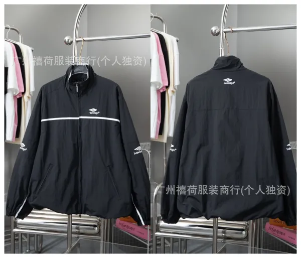 Design Windbreaker Jacket White with Distorted Logo Print Outerwear - 19