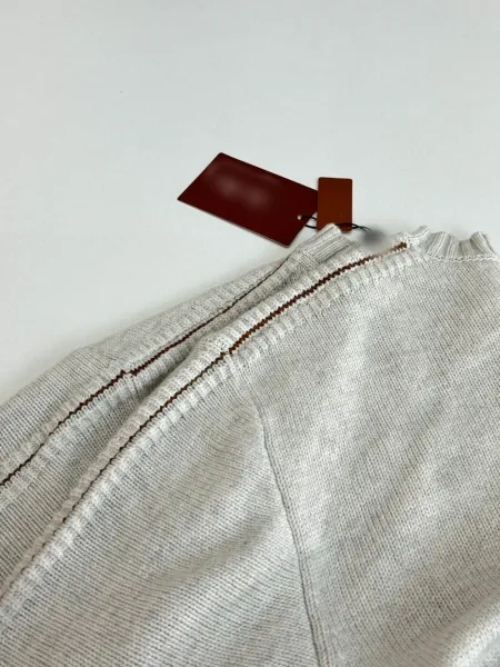 Saint Laurent Crewneck Sweater Light Gray Knit - 9