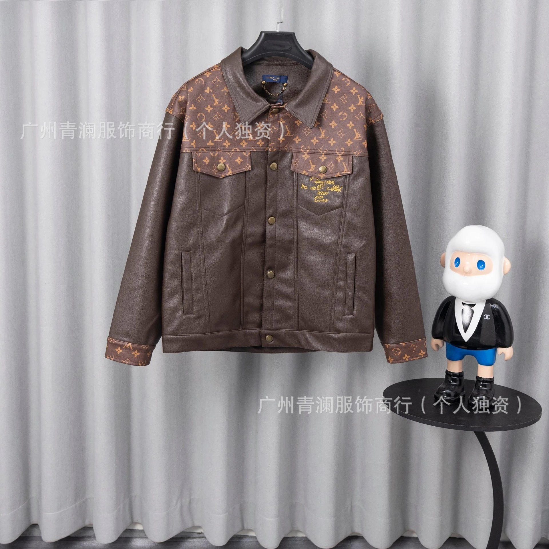 Design Satin Bomber Jacket with Embroidered Graphic Black Outerwear - 3