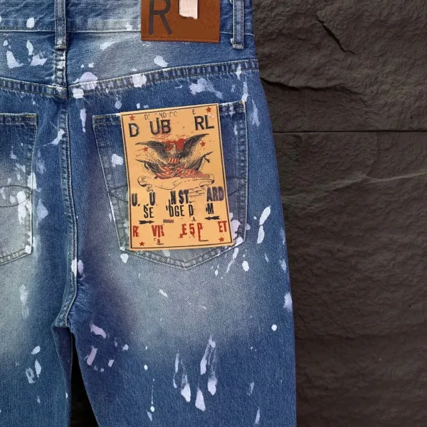 Polo Ralph Lauren Paint-Splatter Washed Denim Jeans - 12