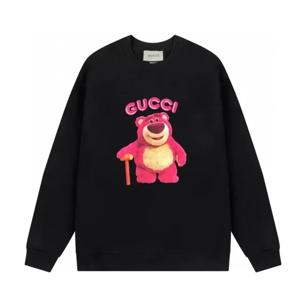 Gucci x Toy Story Lotso Graphic Print Black Hoodie - 1