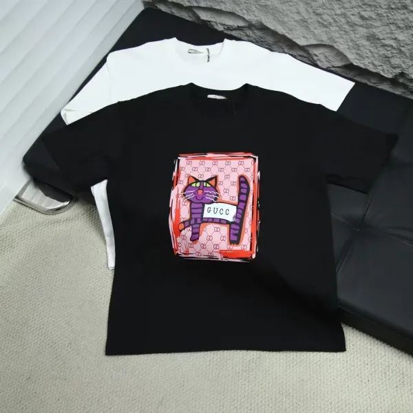 Gucci Lightning Logo Print Black T-Shirt - 3