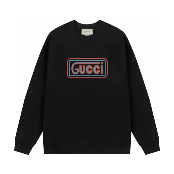 Gucci Neon Logo Black Hoodie - 1