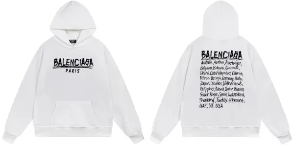 Balenciaga World Tour Hoodie White - 1