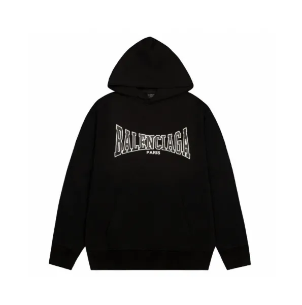 Balenciaga Arch Logo Hoodie Black - 1