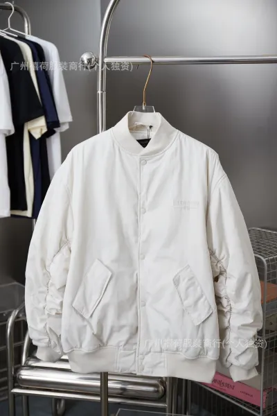 Balenciaga Oversized Puffer Bomber Jacket in Off-White - 1