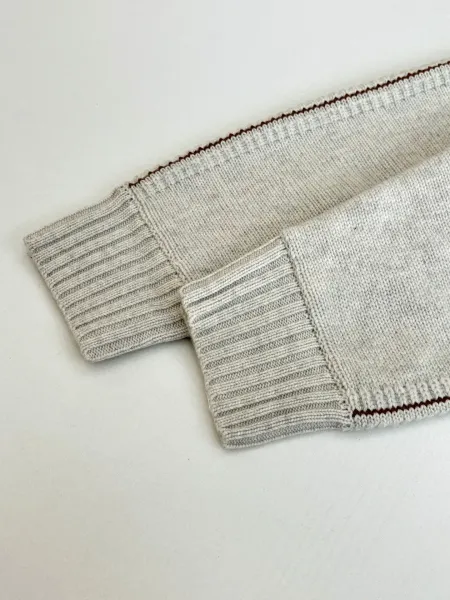 Saint Laurent Crewneck Sweater Light Gray Knit - 10