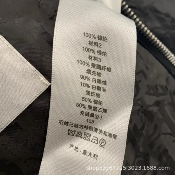 Dior Oblique Monogram Puffer Jacket Black Down Jacket - 7