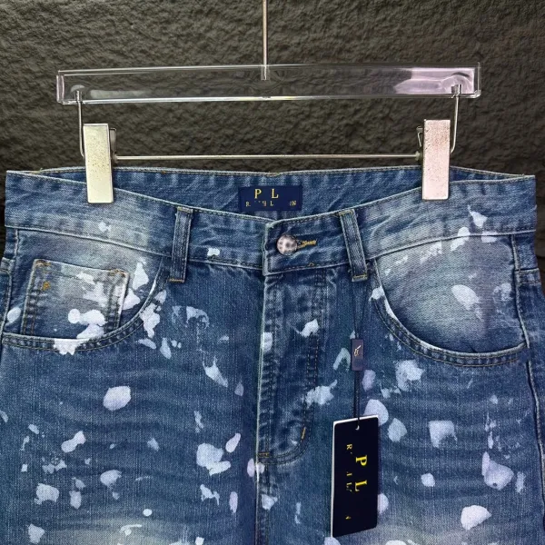 Polo Ralph Lauren Paint-Splatter Washed Denim Jeans - 5