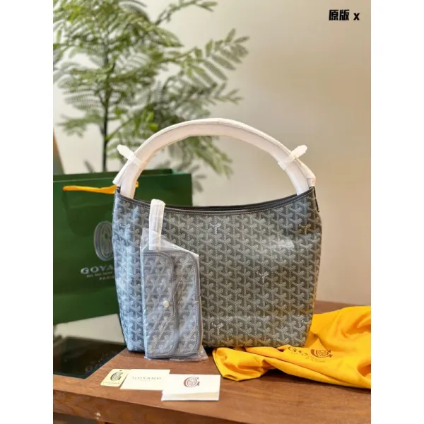 Goyard Saint-Louis PM Gray Monogram Hobo Bag - 1