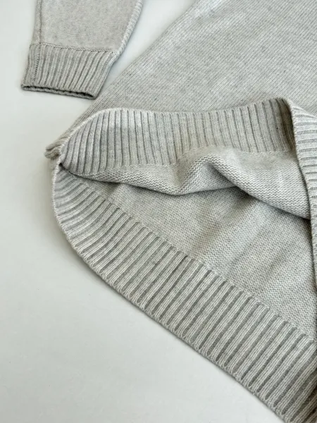Saint Laurent Crewneck Sweater Light Gray Knit - 8