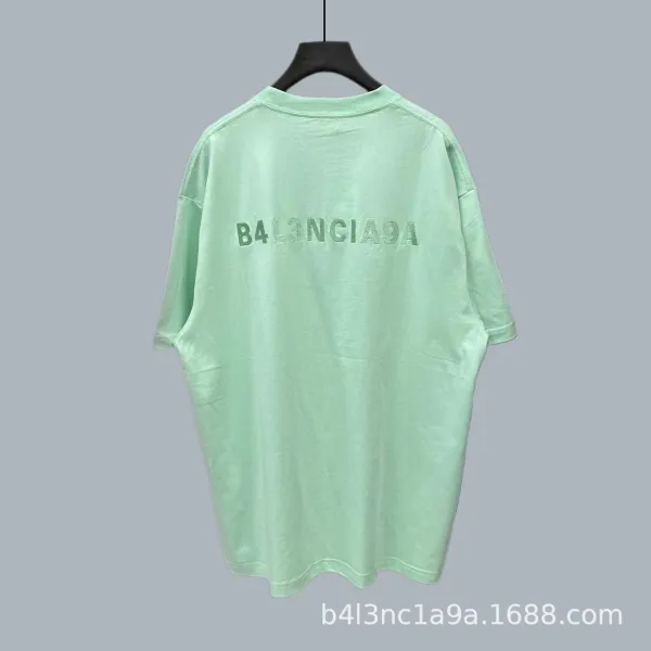 Balenciaga B4L3NCIA9A Mint Green Oversized T-Shirt - 1