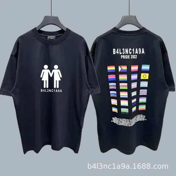 Design B4L3NC1A9A Pride 2022 Multicolor Graphic T-Shirt T-Shirts - 1