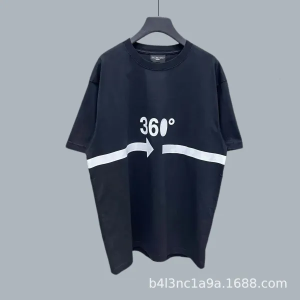 Design B4L3NC1A9A 360° Arrow Graphic Black T-Shirt T-Shirts - 1